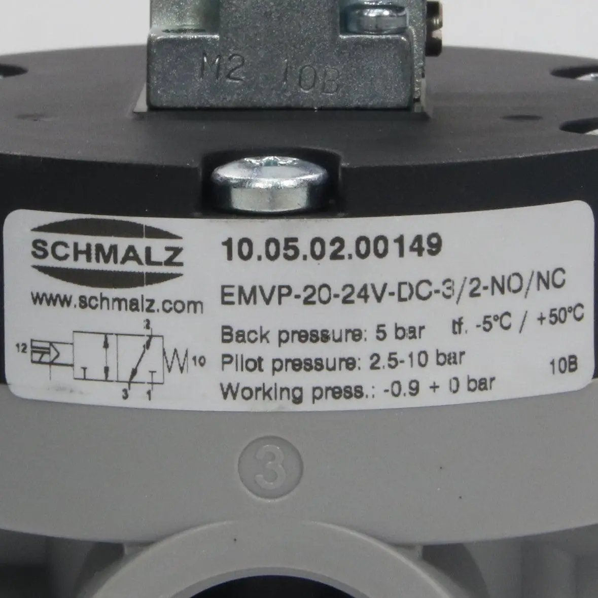 Schmalz EMPV 20 24V DC 3 2 NO NC Solenoid Valve
