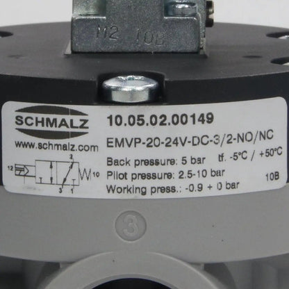 Schmalz EMPV 20 24V DC 3 2 NO NC Solenoid Valve