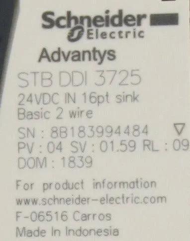 Schneider Electric Advantys STBDDI3725 Input Module