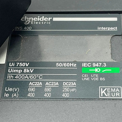 Schneider Electric Interpact INS400 Switch Disconnector