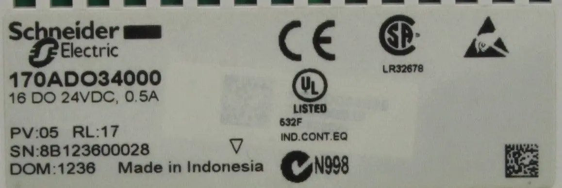 Schneider Electric Modicon Momentum 170ADO34000 Discrete Output Module