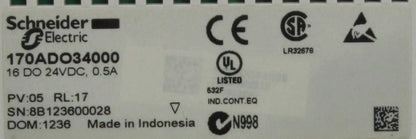 Schneider Electric Modicon Momentum 170ADO34000 Discrete Output Module