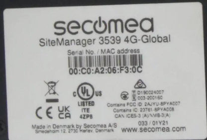 Secomea SiteManager 3539 4G-Global IoT Gateway