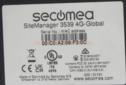 Secomea SiteManager 3539 4G-Global IoT Gateway - New in OG Box