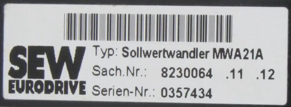 Sew Eurodrive Set Point Converter MWA21A