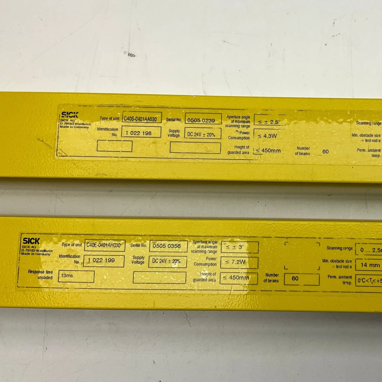 Sick C 4000 Basic Light Safety Curtain Set