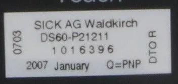 Sick DS60-P21211 Distance Sensor