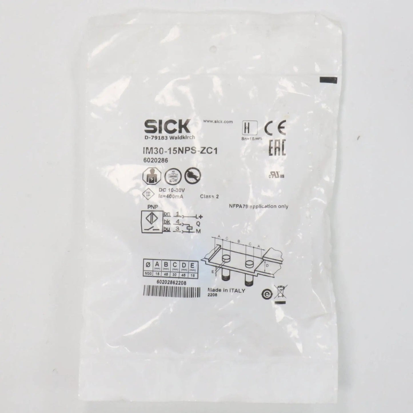 Sick IM30 15NPS ZC1 Inductive Sensor