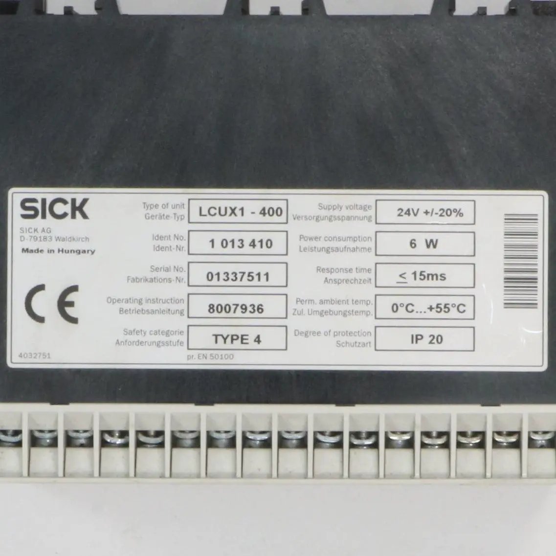 Sick LCUX1 400 Safety Interface 1013410