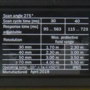 Sick MICS3 ACAZ55PZ1 microScan3 Core Safety Laser Scanner