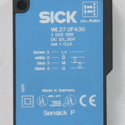 Sick WL27 2F430 Photoelectric Retro Reflective Sensor