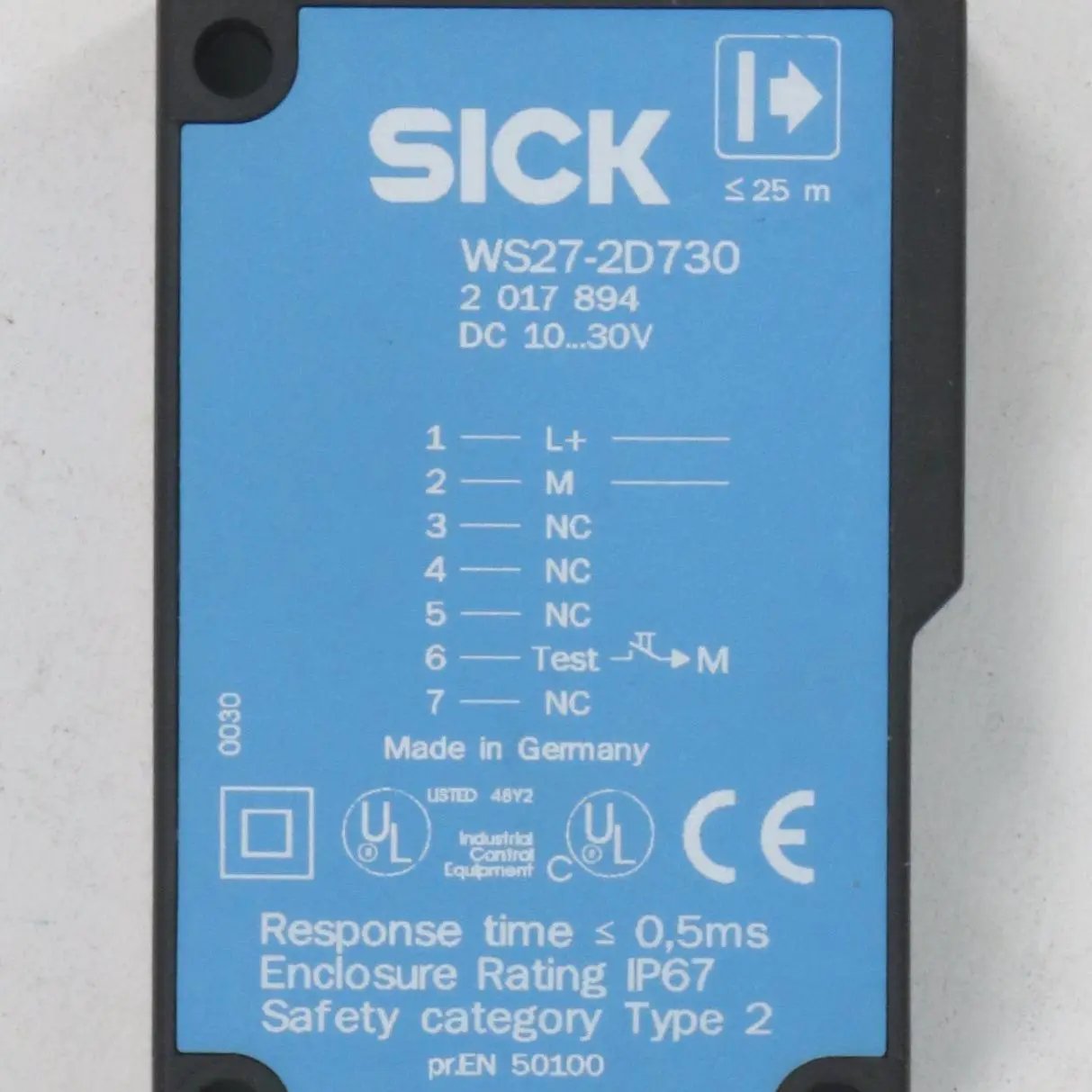 Sick WS27 2D730 Photoelectric Sensor