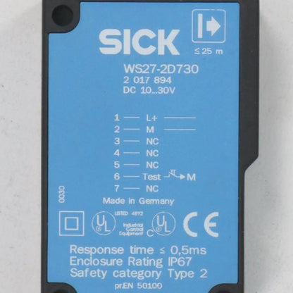 Sick WS27 2D730 Photoelectric Sensor