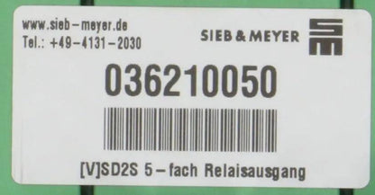 Sieb & Meyer 036210050_0 Relay Card