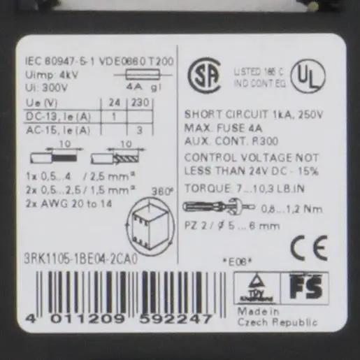 Siemens 3RK1105 1BE04 2CAO Safety Monitor