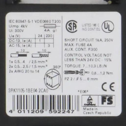 Siemens 3RK1105 1BE04 2CAO Safety Monitor