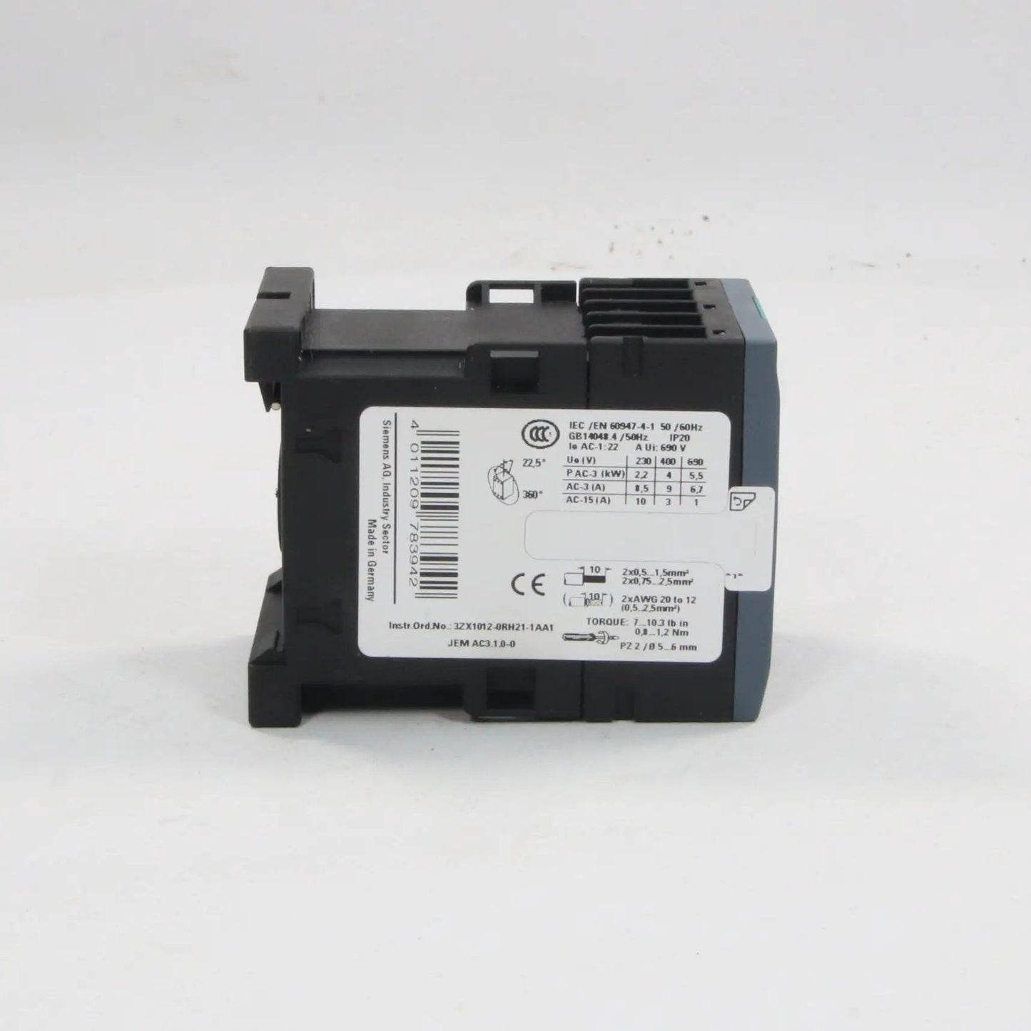 Siemens 3RT2016 1BB41 Power Contactor