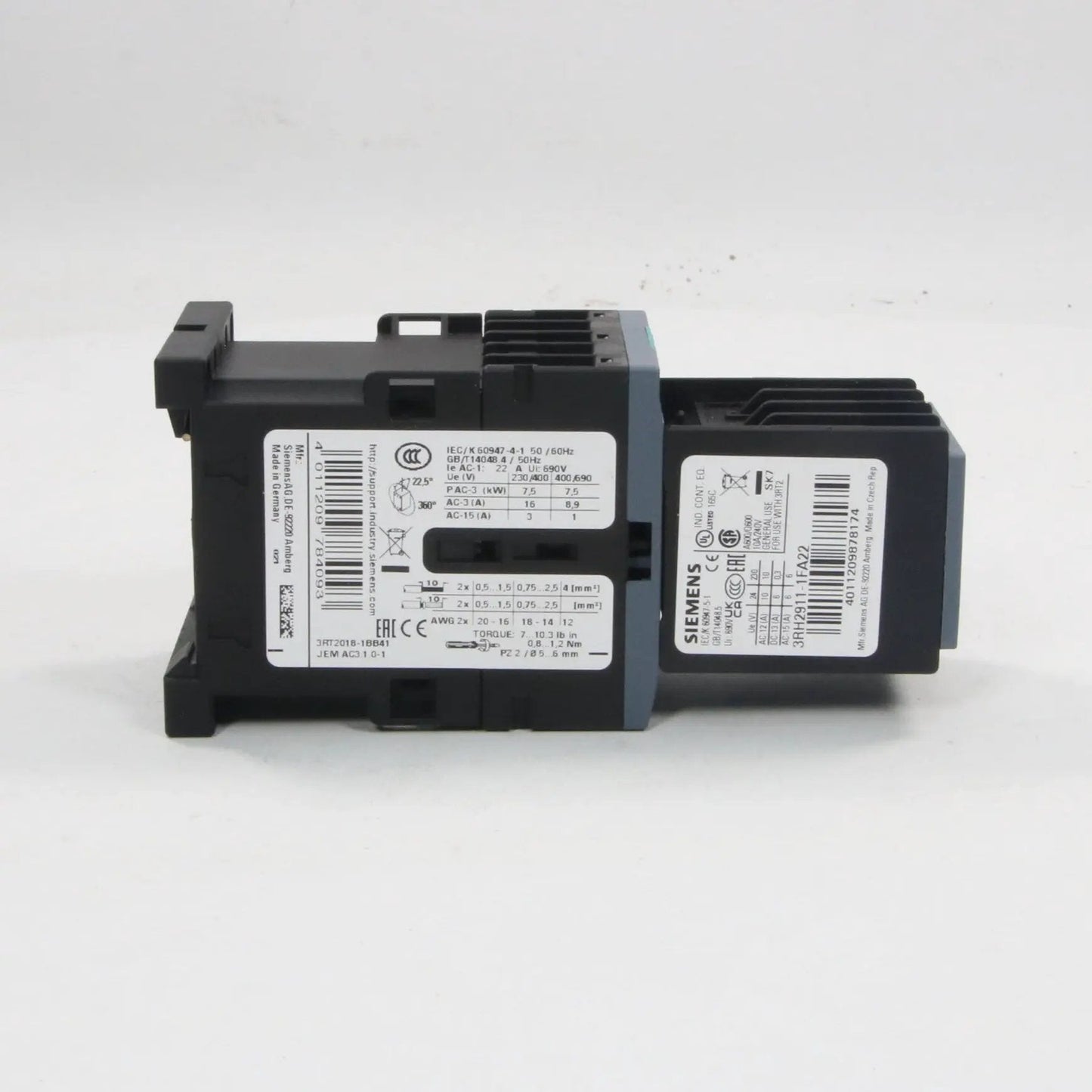 Siemens 3RT2018 1BB41 Power Contactor