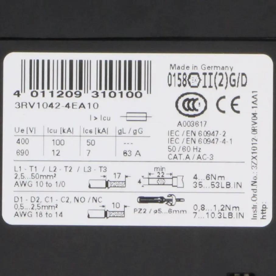 Siemens 3RV1042 4EA10 Circuit Breaker