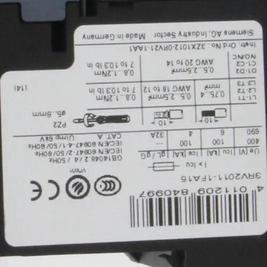 Siemens 3RV2011 1FA15 Circuit Breaker