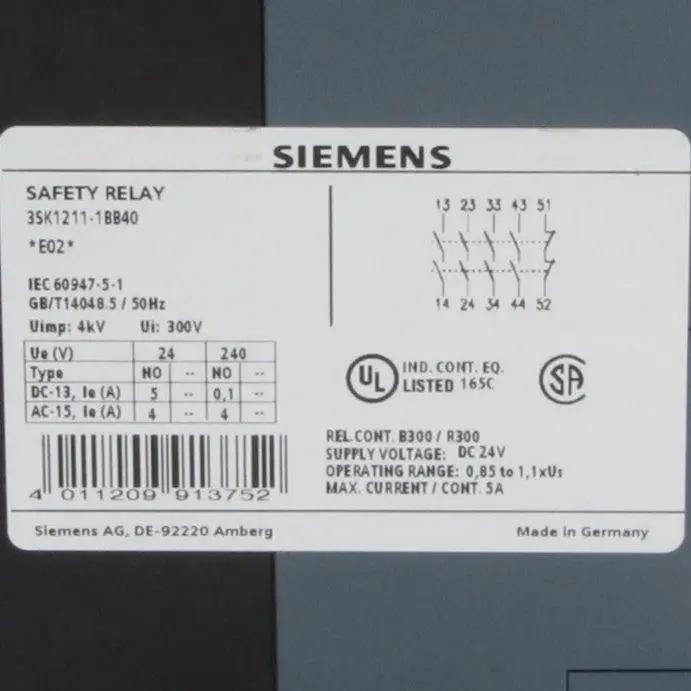 Siemens 3SK1211 1BB40 Safety Relay