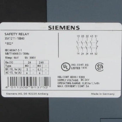 Siemens 3SK1211 1BB40 Safety Relay