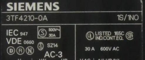Siemens 3TF4210-0AP0 Contactor