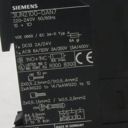 Siemens 3UN21 00 0AN7 Thermistor Tripping Unit