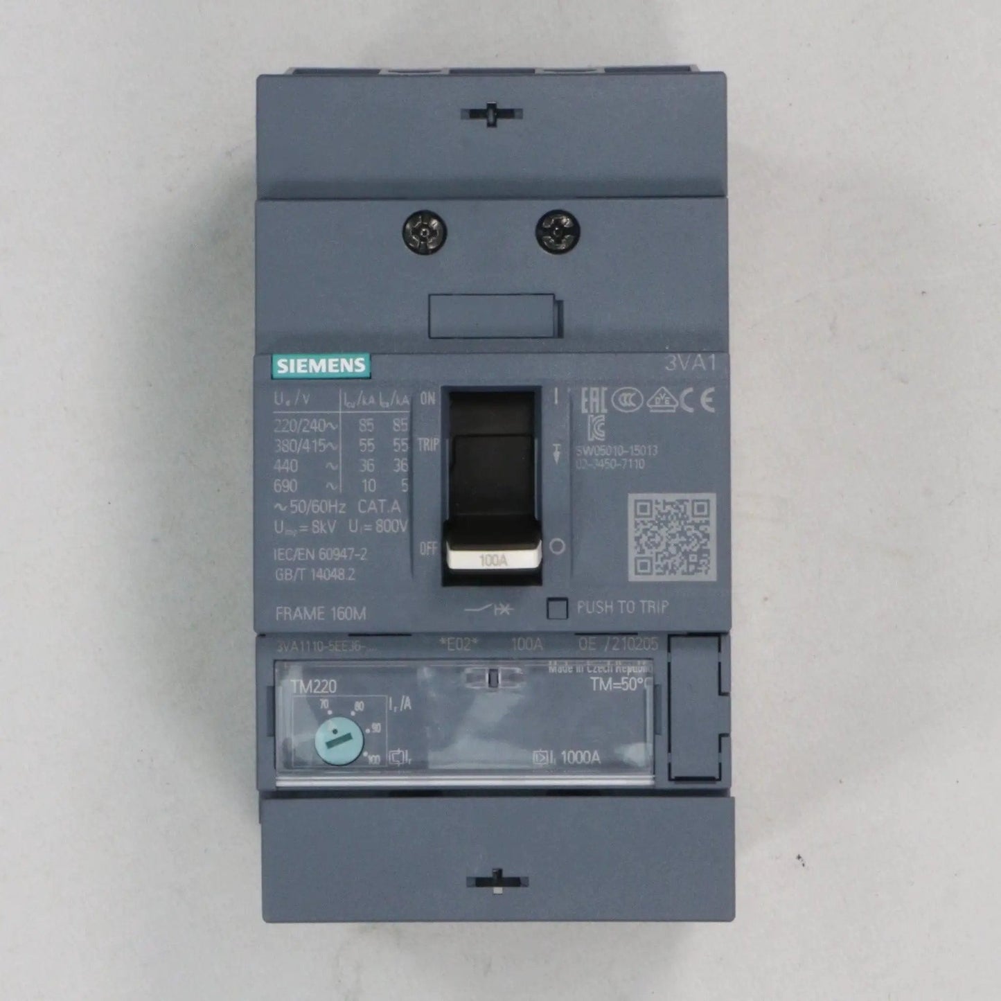 Siemens 3VA1110-5EE36-0AA0 Circuit Breaker