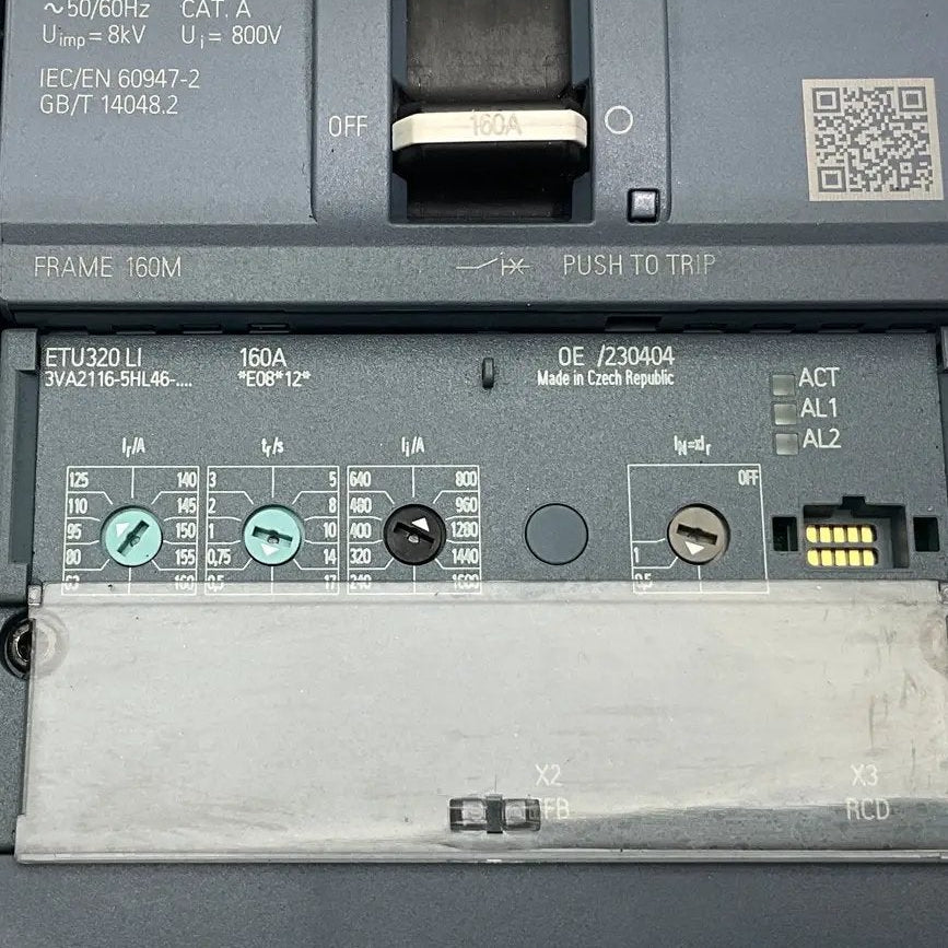 Siemens 3VA2116-5HL46-0AA0 Circuit Breaker with ETU320LI Trip Unit