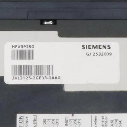 Siemens 3VL3125 2GE33 0AA0 Circuit Breaker
