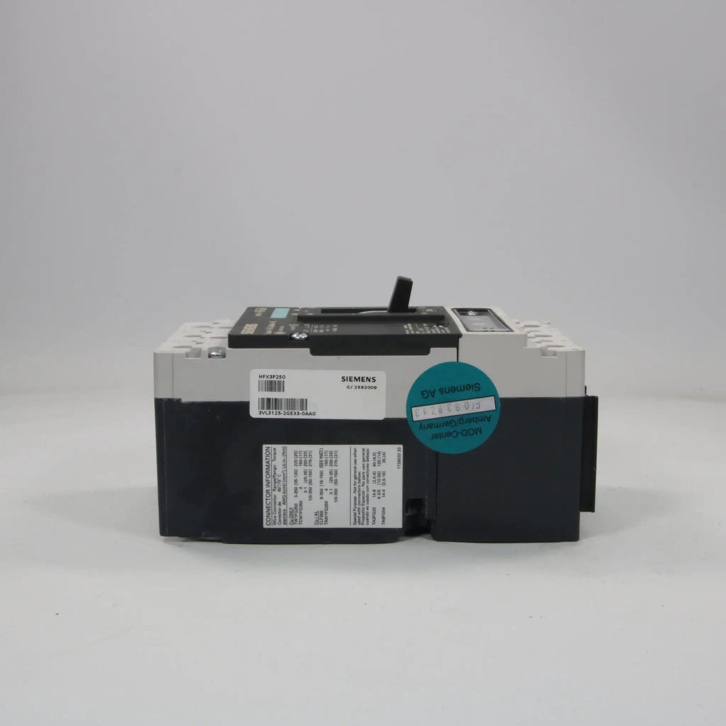 Siemens 3VL3125-3RR30-0AA0 Circuit Breaker