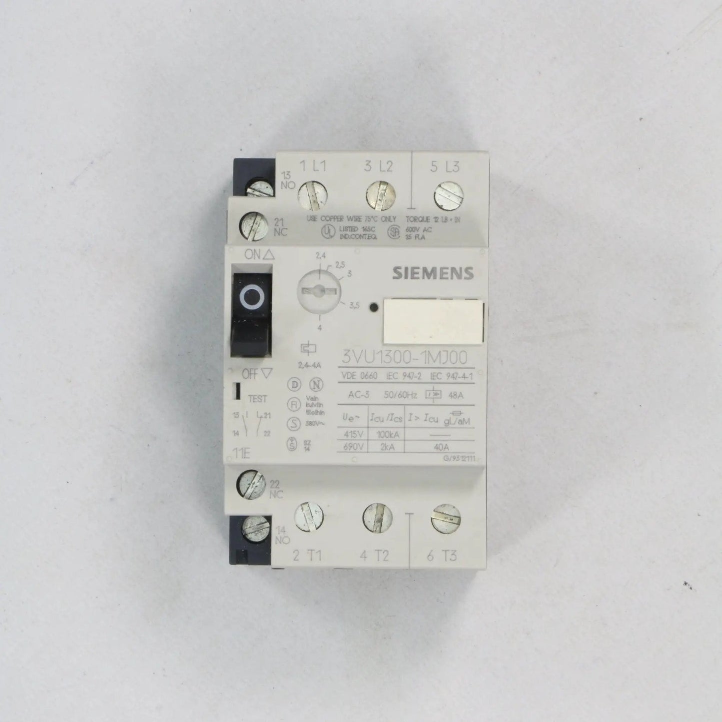 Siemens 3VU1300-1MJ00 Circuit Breaker