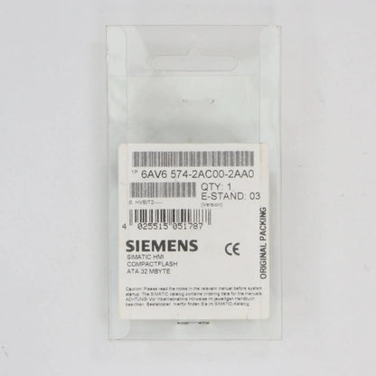 Siemens 6AV6574 2AC00 2AA0 32MB Compact Flash Card