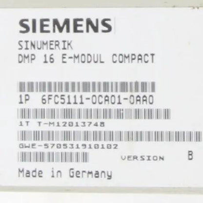 Siemens 6CFC5111-0CA01-0AA0 DMP Input Module