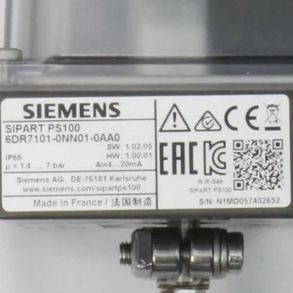 Siemens 6DR7101 0NN01 0AA0 Electropneumatic Positioner