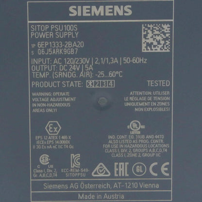 Siemens 6EP1333 2BA20 Sitop PSU 100S