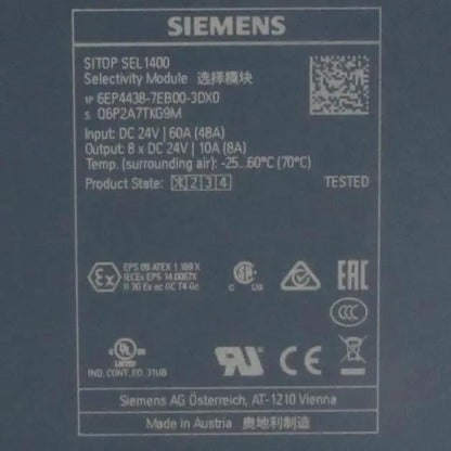Siemens 6EP4438-7EB00-3DX0 Selectivity Module