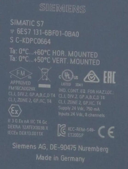 Siemens 6ES7 131 6BF01 0BA0 Digital Input Module