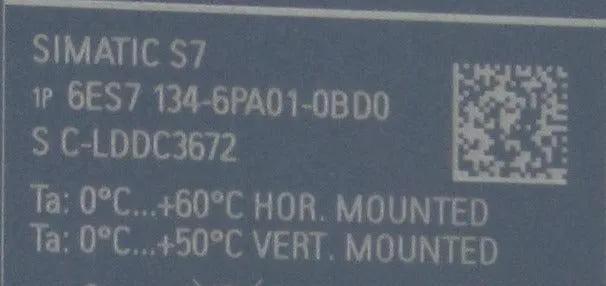 Siemens 6ES7 134-6PA01-0BD0 Analog Input Module