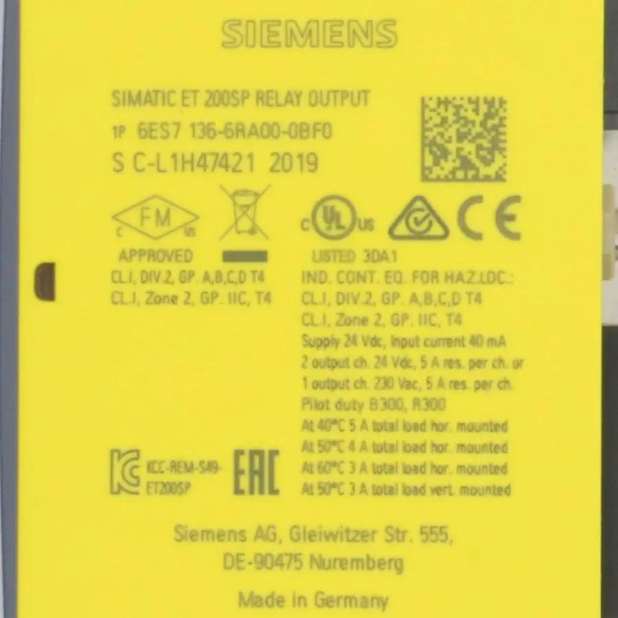 Siemens 6ES7 136 6RA00 0BF0 Relay Output Module