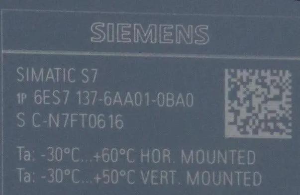 Siemens 6ES7 137-6AA01-0BA0 Communication Module