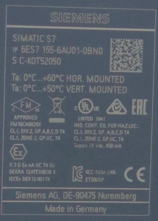 Siemens 6ES7 155 6AU01 0BN0 Interface Module