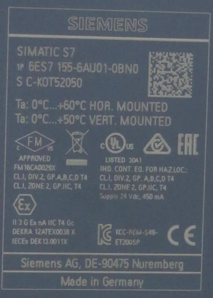 Siemens 6ES7 155 6AU01 0BN0 Interface Module