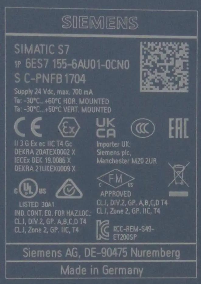 Siemens 6ES7 155 6AU01 0CN0 Interface Module