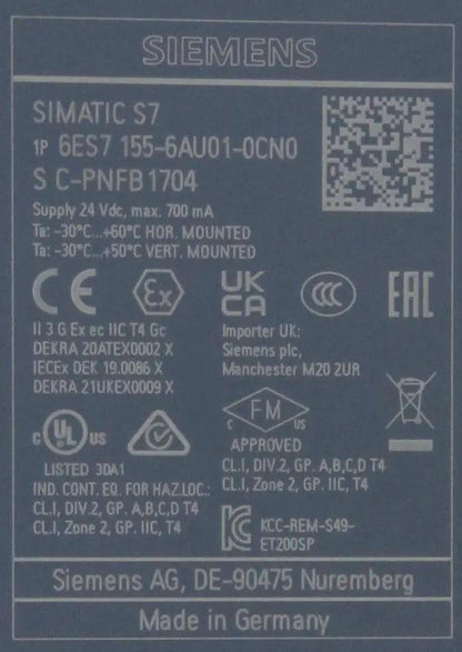 Siemens 6ES7 155 6AU01 0CN0 Interface Module