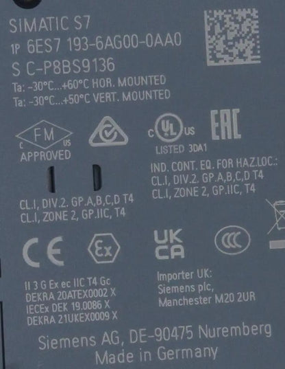 Siemens 6ES7 193 6AG00 0AA0 Bus Adapter