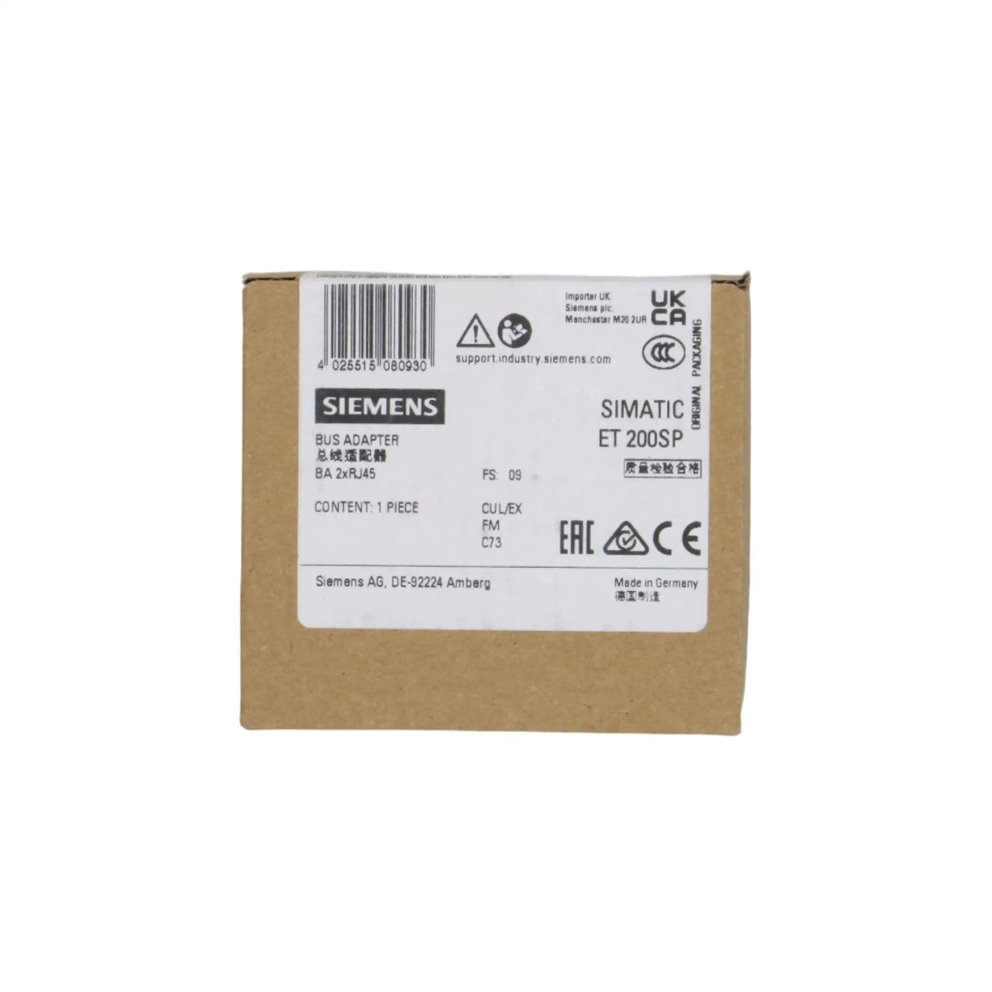 Siemens 6ES7 193-6AR00-0AA0 Bus Adapter