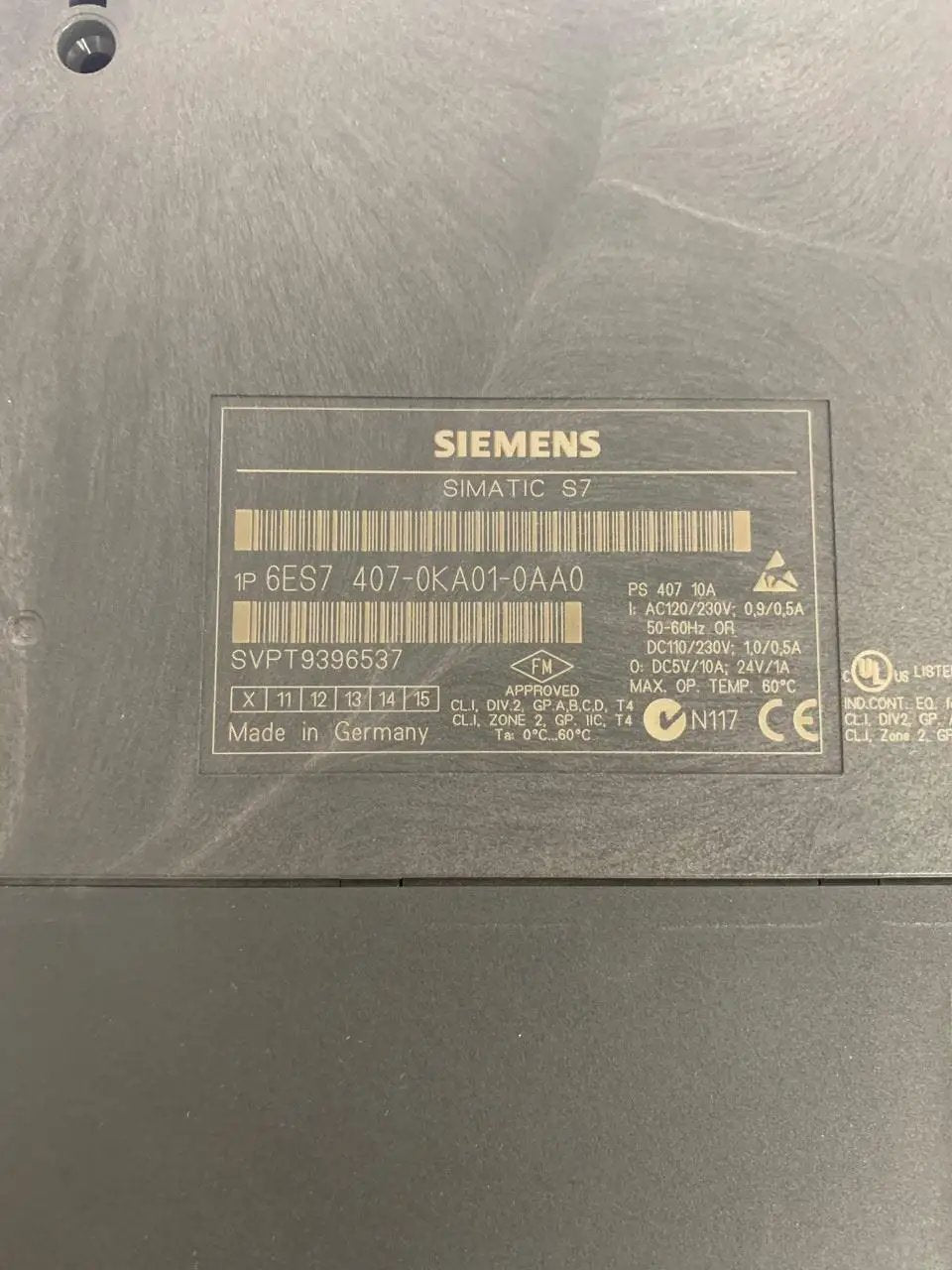 Siemens 6ES7 407-0KA01-0AA0 Power Supply