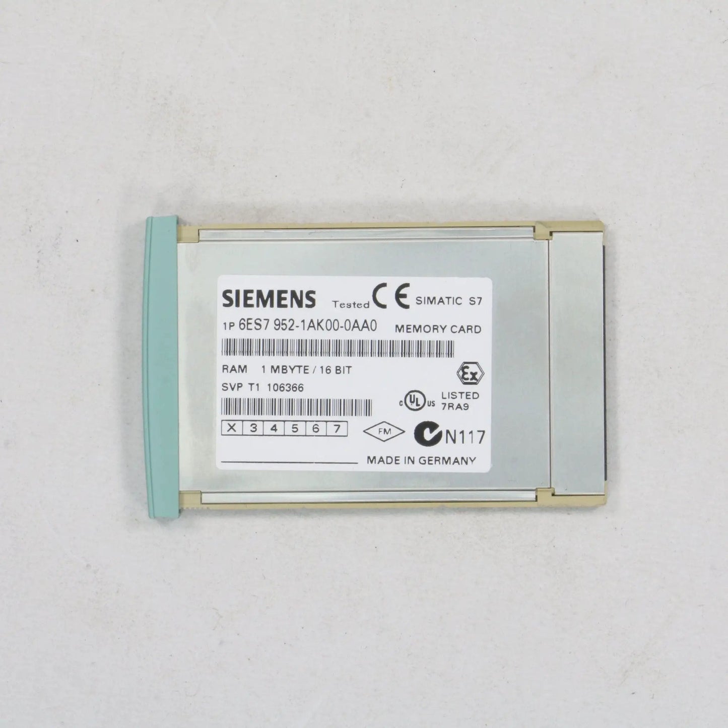 Siemens 6ES7952-1AK00-0AA0 RAM Memory Card